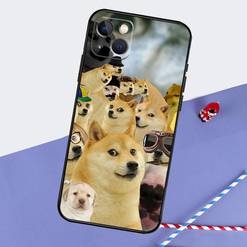 Doge Dog Cheems meme Phone Case For iPhone 16 Pro Max 11 13 14 15 Pro Max 12 Mini XR 16 15 Plus 16e Back Cover