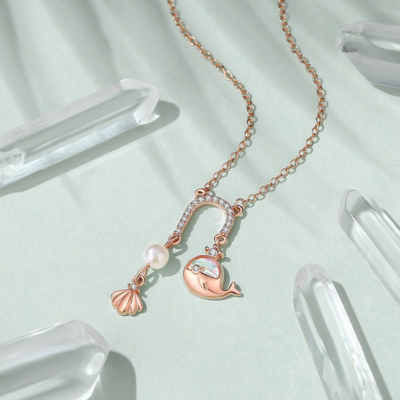 Tancise 925 prata esterlina clássico feminino colar pingente zircão moda presente