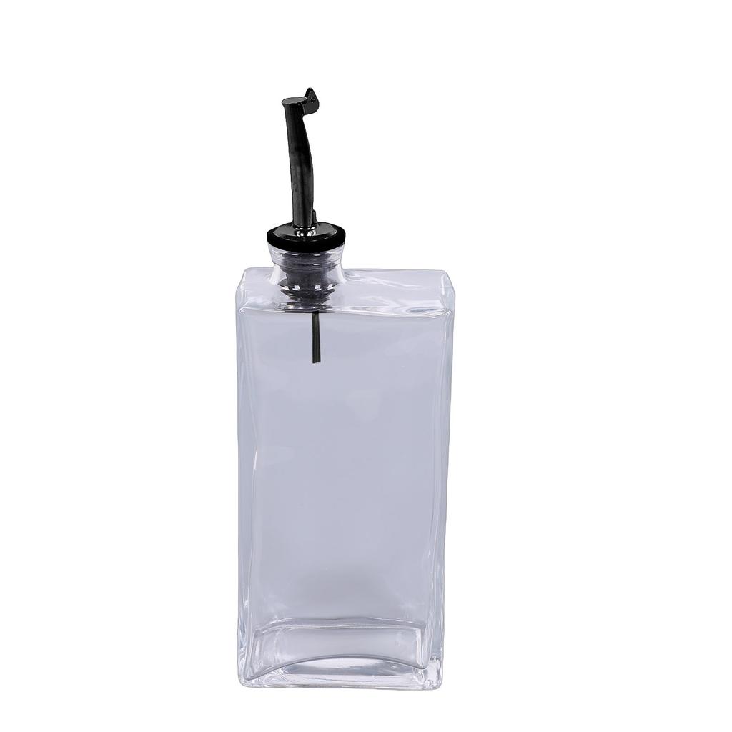 Oil and Vinegar Dispenser Set Glass 500ml Olive Oil Dispenser Bottle with Pourer and Funnel for Kitchen