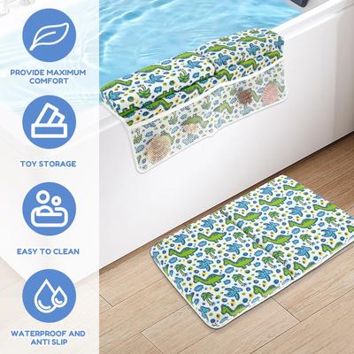Baby-Badezimmer-Matte Knieschoner und Ellbogenstützpolster Set Rutschfeste Bade-Matte Wasserdichte Badewannen-Ellenbogen-Knien-Stützmatte Badezimmer-Zubehör