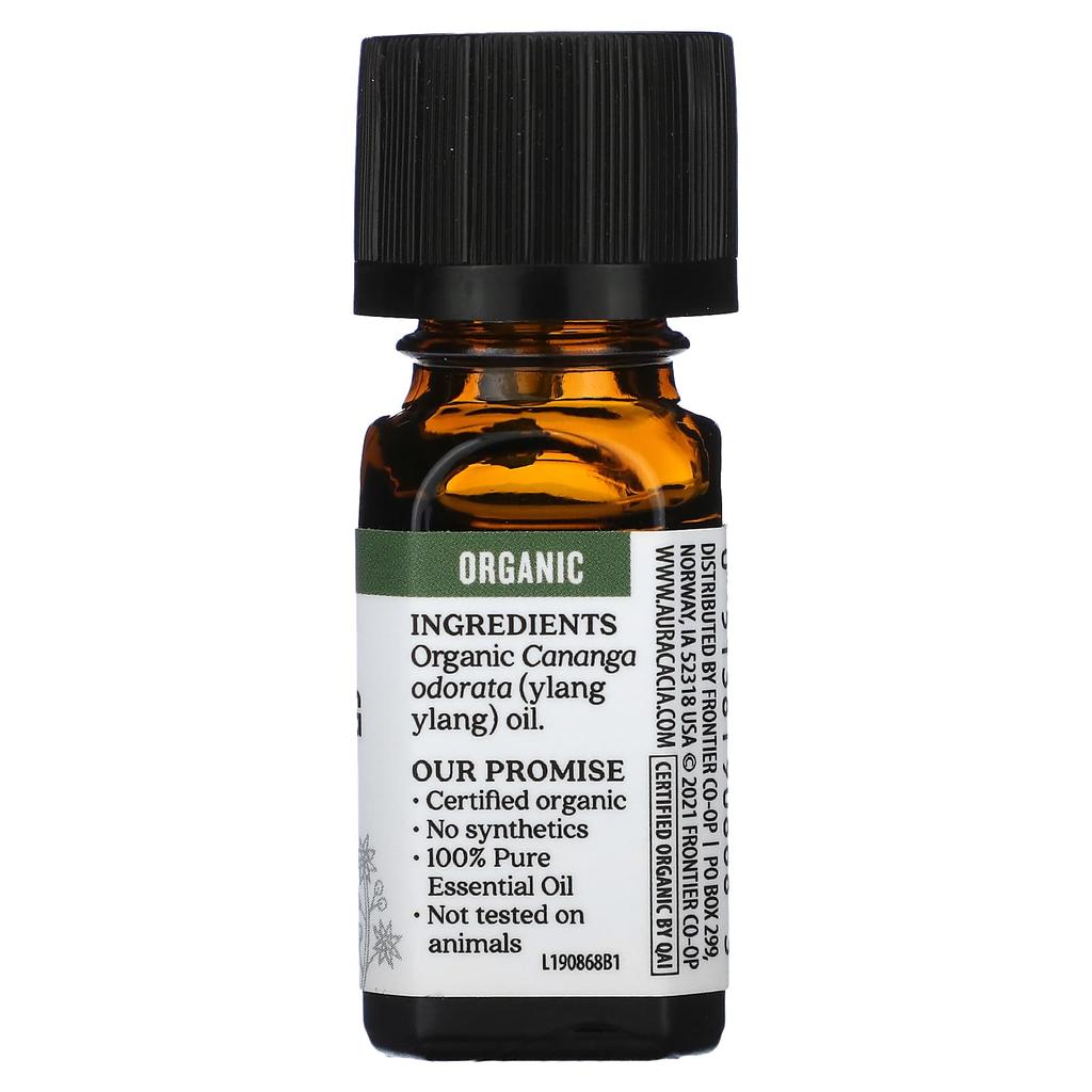 Pure Essential Oil, Organic Ylang Ylang Complete, 7.4 Ml (0.25 Fl Oz)