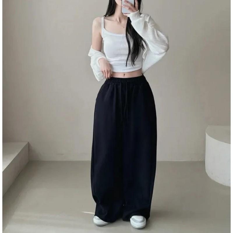 Womens Wide Leg Loose Fit Printed Casual Trousers High Waist Streetwear Pants 2025
