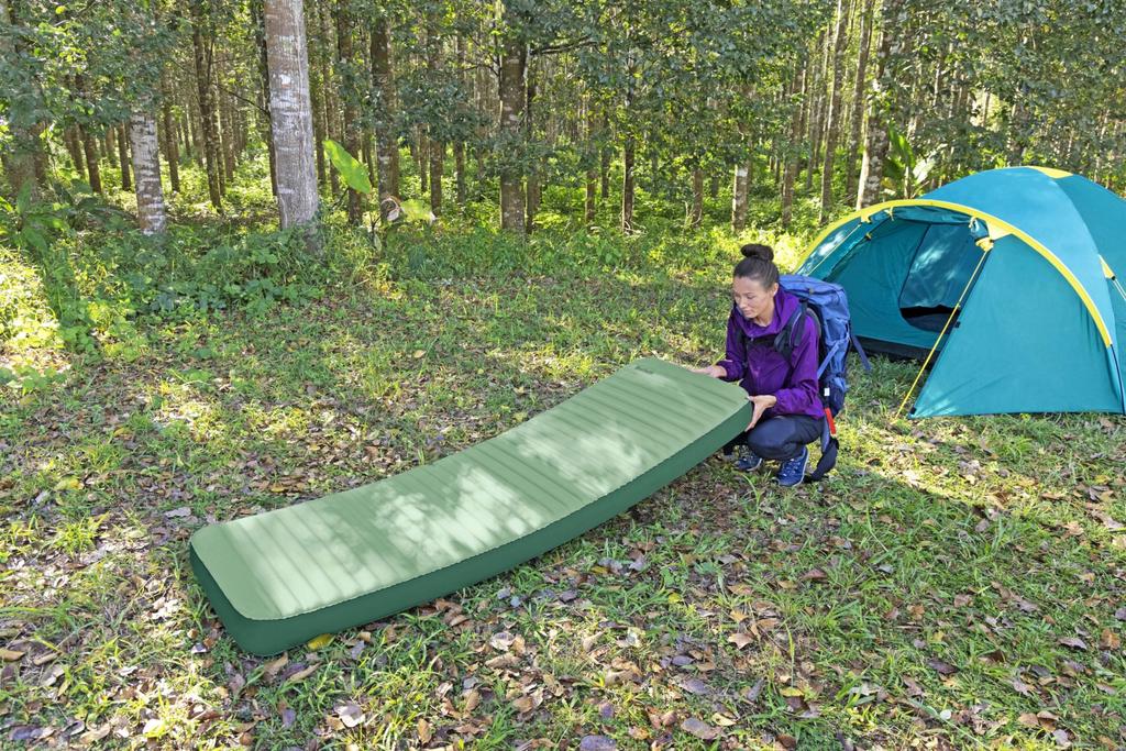 Bestway ComforTrek Luxe Sleeping Pad Large Inflator Mat x x 69623 Self-Inflating 1.98m 63.5cm 10.8cm