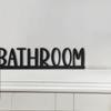 Modern Bathroom Wall Decor, Minimalist Wooden Letter Art, Door Frame Home Decoration, Wall Accent
