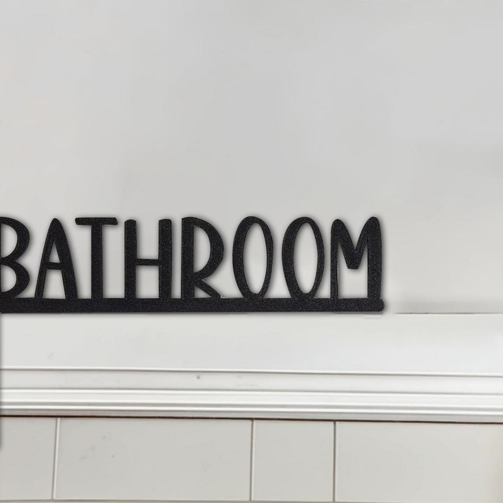 Modern Bathroom Wall Decor, Minimalist Wooden Letter Art, Door Frame Home Decoration, Wall Accent