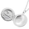 Shinjuku Gin No Kura Round Bird Locket Pendant (Silver 925) (No Chain, No Engraving) for Women with Photo Holder (sv925)