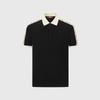 [Cool, Skin Friendly, Antibacterial, Breathable] Spring and Summer UV Resistant Fashionable Color Blocking Men's Short Sleeved Polo Shirt