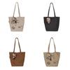 Canvas Bag For Women Large Capacity Casual Travel With Zipper Closure For Daily Use
