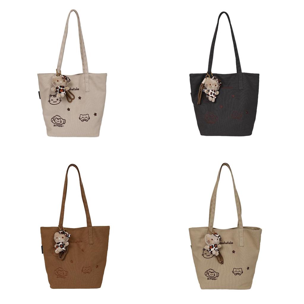 Canvas Bag For Women Large Capacity Casual Travel With Zipper Closure For Daily Use