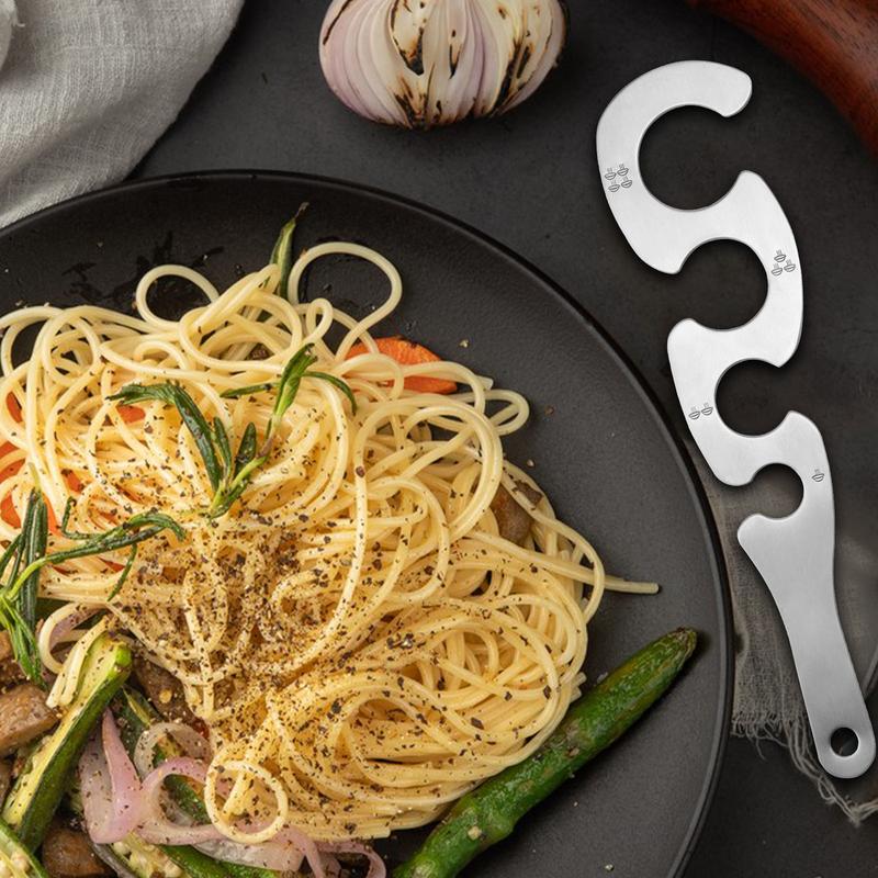 Pasta Measuring Tool Stainless Steel Spaghetti Measuring Tool Kitchen Gadgets Pasta Ruler Aid For Children Men Women And