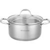 AM3549 Kochtopf 24 cm mit Deckel – Edelstahl – Alle Herdarten inkl. Induktion