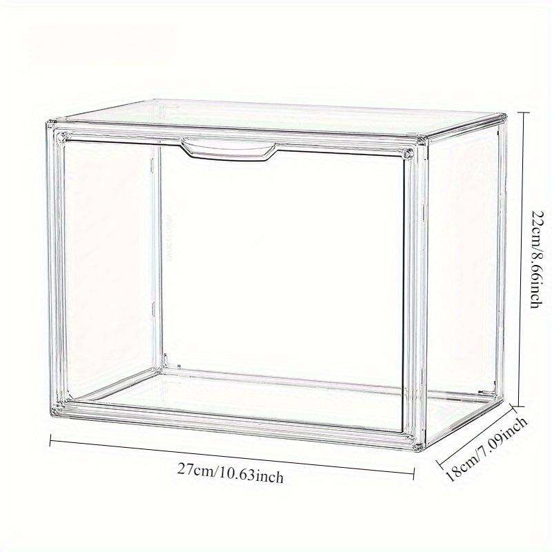 Transparent PET Storage Box with Lid, Stackable Organizer for Toys and More, Multi-Functional Home Decor, Toy Storage, Desktop Decoration