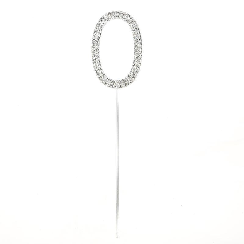 

«Стильные фигурки на торт в виде цифр» (0-9) с бриллиантами из сплава на дни рождения и свадьбы