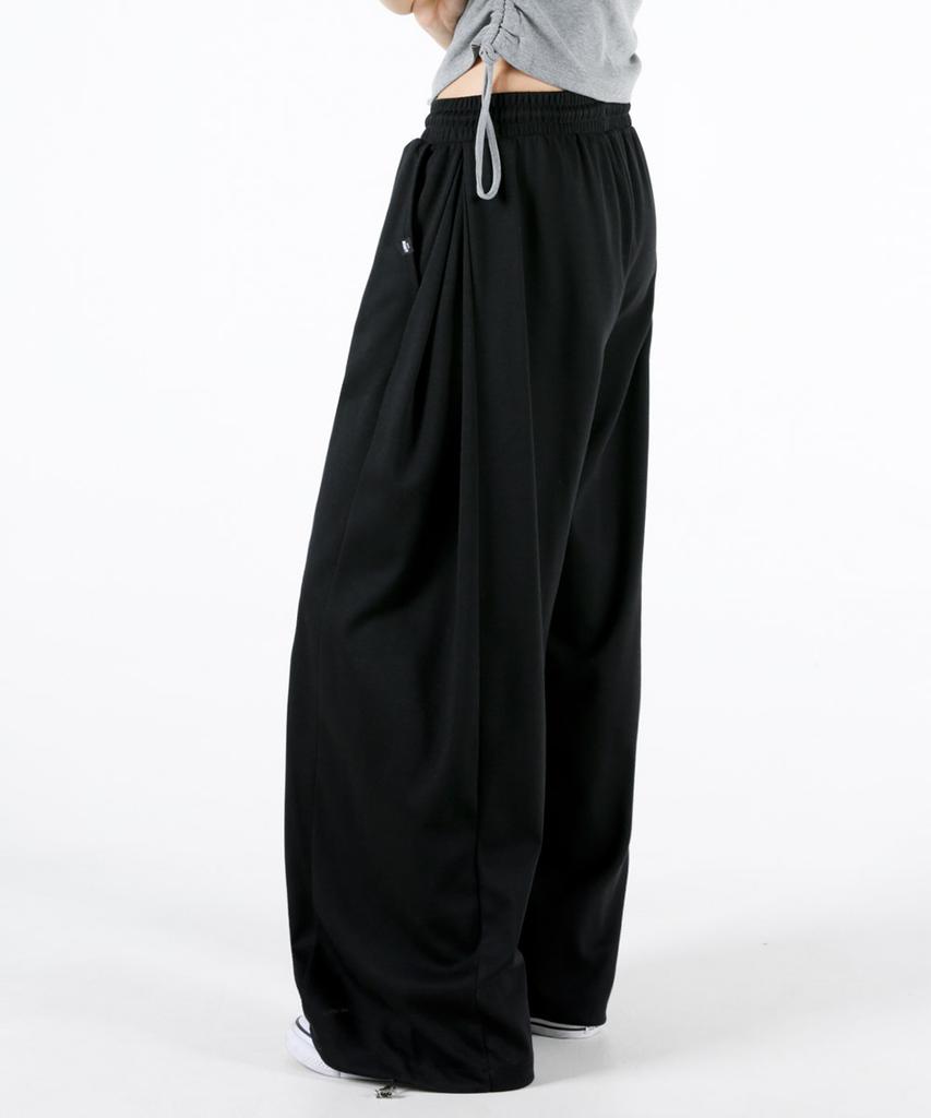 UMM Women'S Short Long Line-Emphasizing Pintuck Wide Pants 3 Colors