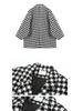 2025 Autumn/Winter Plus Size Women's Plaid Wool Coat - Loose Slim Fit, Mid-Length, Thickened