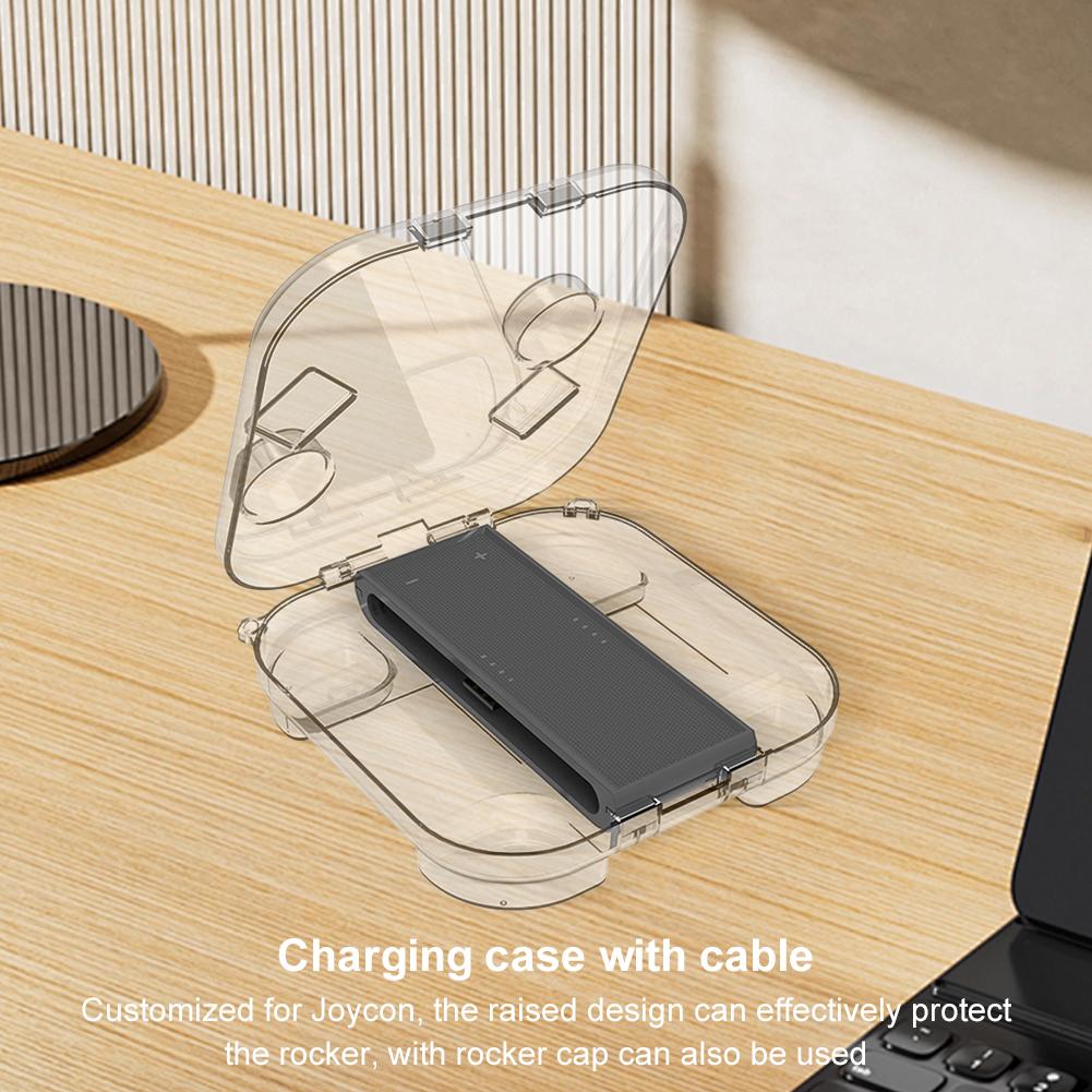 Transparent Storage Box with Game Card Slots Clear Protector Shell PC Storage Case for Nintendo Switch2 Joy-Con