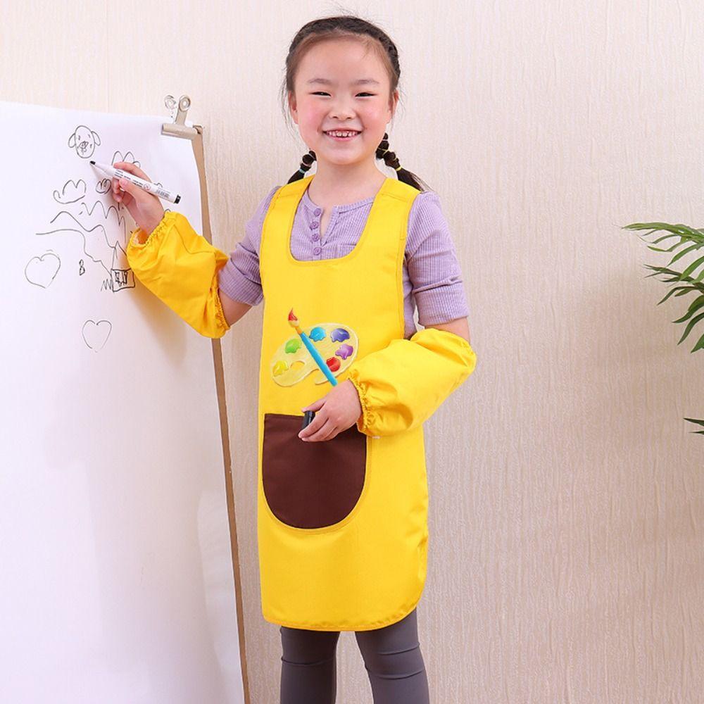 Reverse Dressing No Tie No Sleeveless Painting Apron Waterproof Drawing Dressing Kitchen Apron Easy Clean Art Bibs