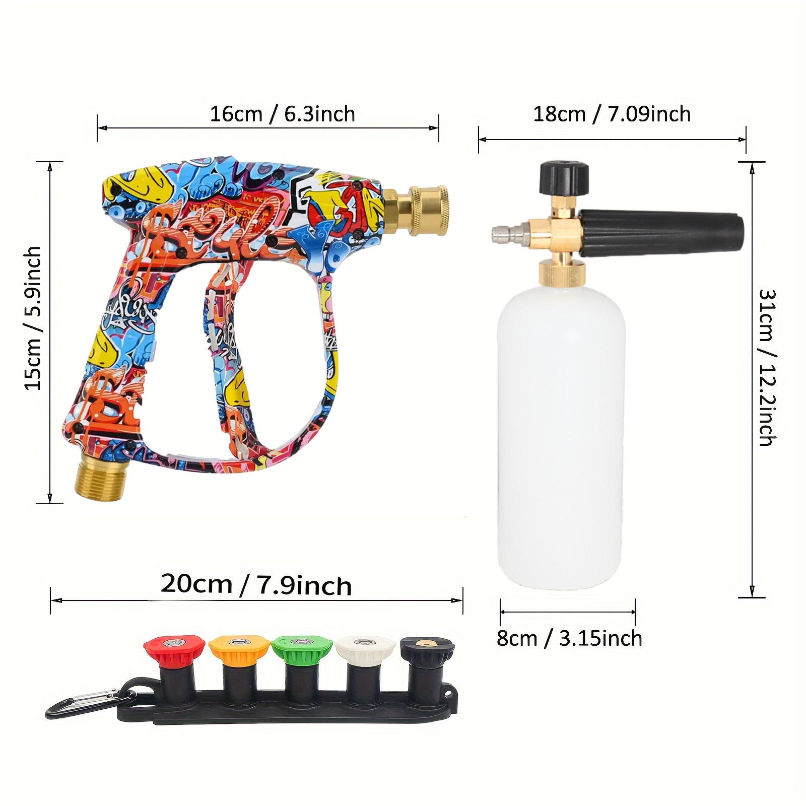 

M22-14 Compatible Painted Foam Gun Set - Colorful Design, Professional Tool for Vehicle Exterior Washing