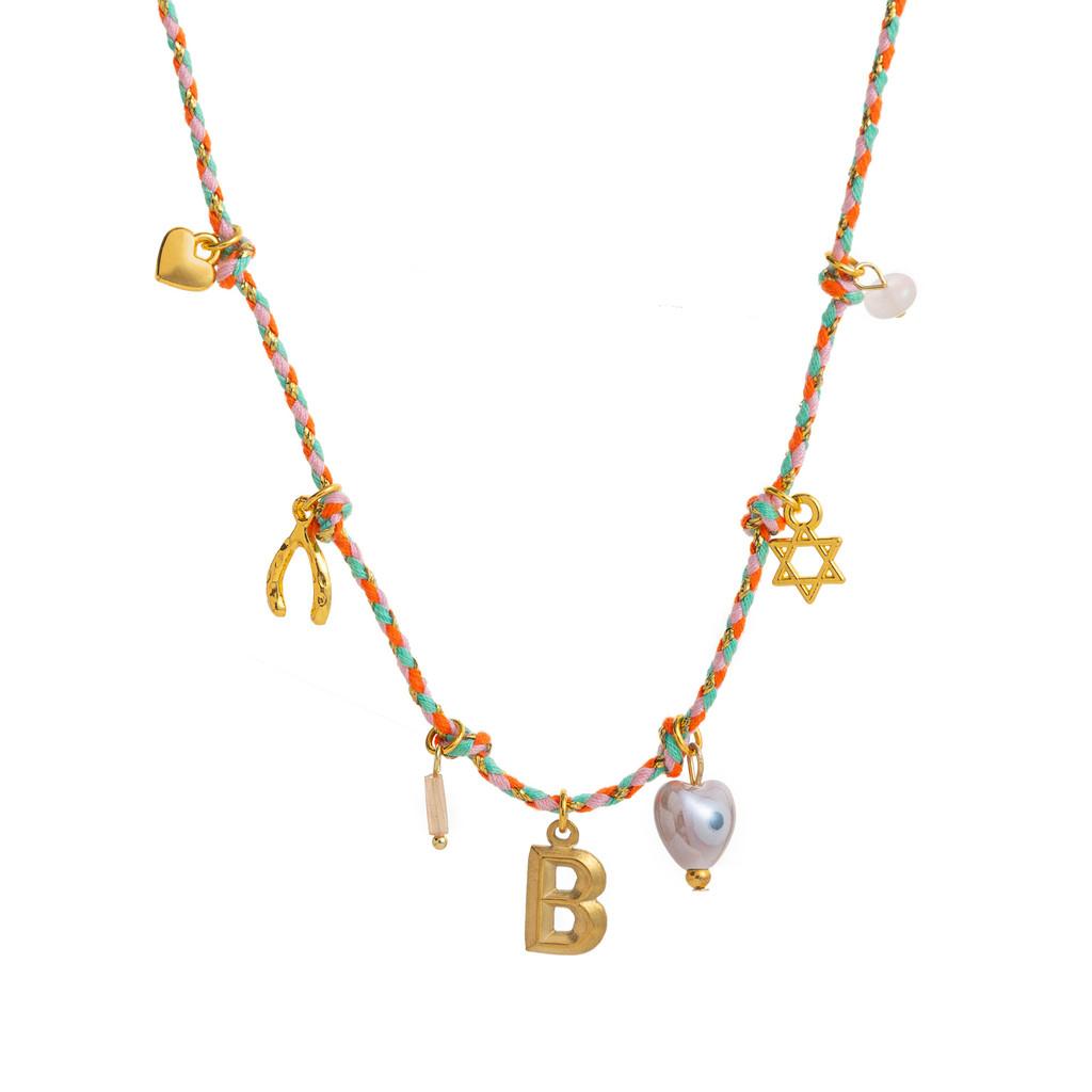 Titanium Steel Necklace With Braided Chain For Summer Fashion Accessories