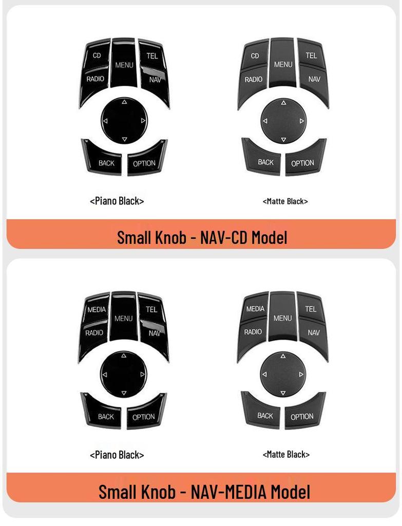 Compatible with BMW Series 1-7, X3, X4, F10, F18, F30, F02 - Multimedia Knob Button Switch
