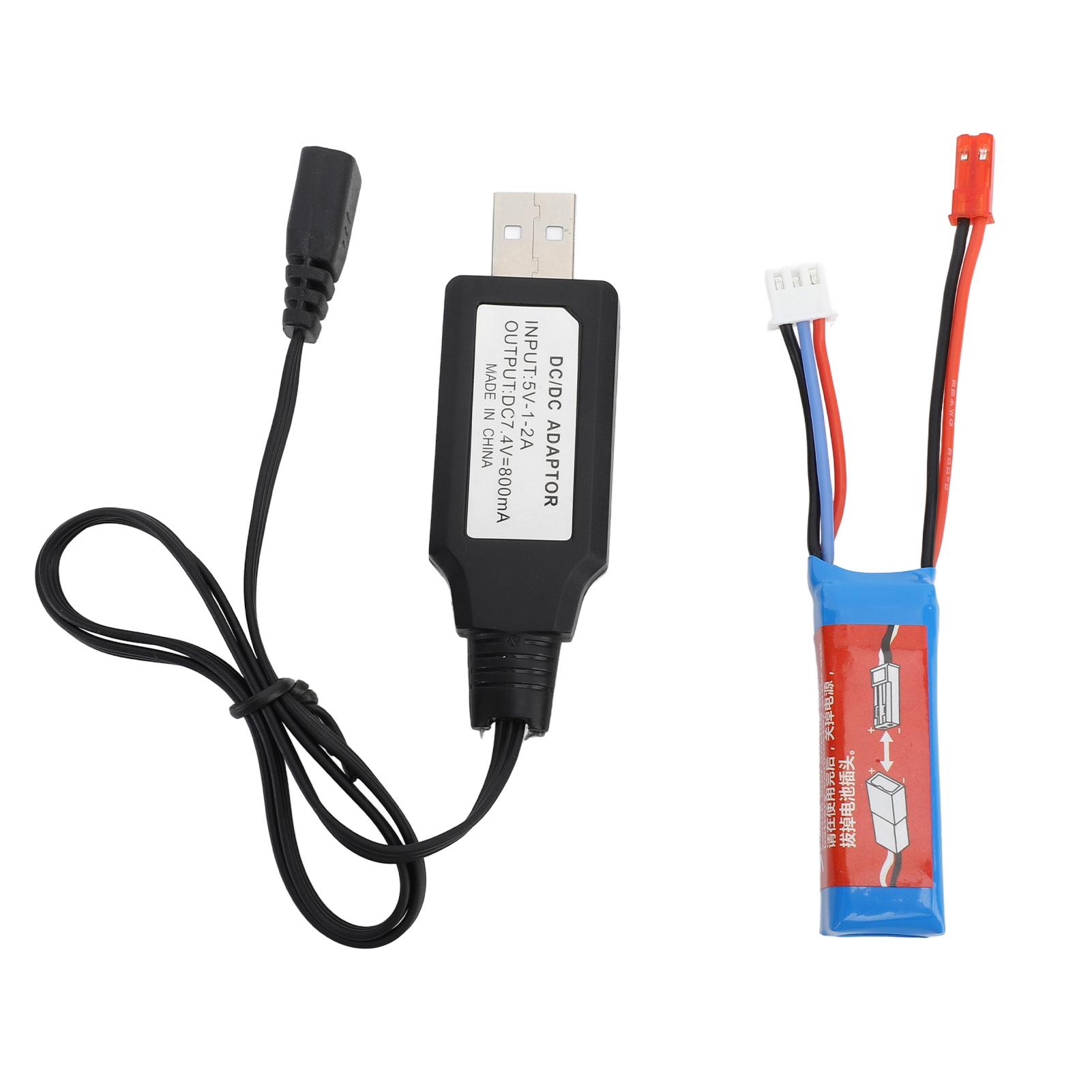 

Літієва акумуляторна батарея 7,4 В 400 мАг для радіокерованих моделей з зарядним пристроєм 20C JST роз єм Міцна для WLtoys 1:28 K969 K989 284161