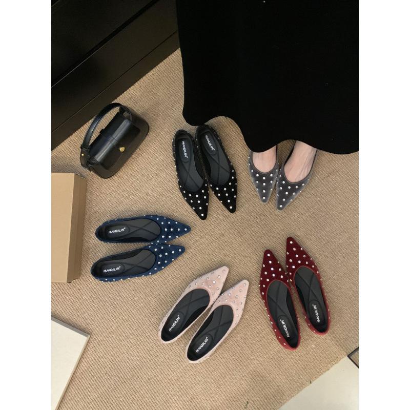 

Остроносые маленькие ароматные универсальные модные туфли-лодочки во французском стиле, на танкетке, со стразами и заклепками-гвоздиками, одинарные туфли Мэри Джейн 39 синий