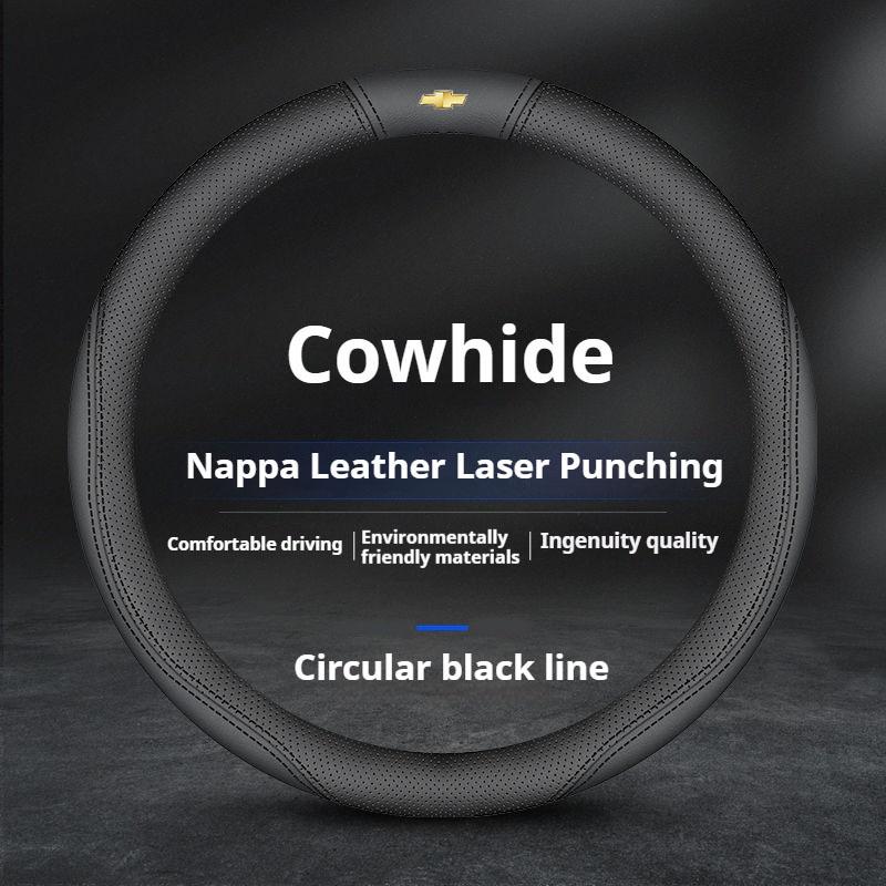 Leather Car Steering Wheel Cover For Chevrolet Trax 2013-2023 2024 2025 Non-slip Auto Steering Wheel Chevrolet Trax Accessories