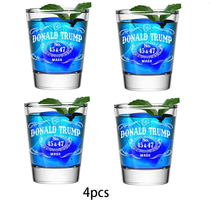 4/6ks Sada sklenic Trump 50ml Sada sklenic na tequilu Průhledná sklenice na lihoviny Sklenice na brandy Likér Kávová sada Dárek