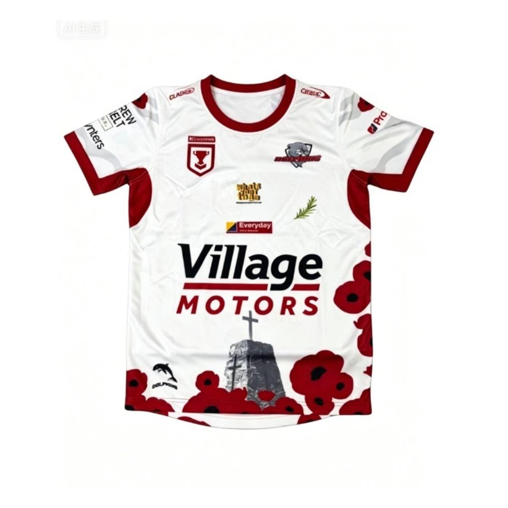 2026 Nueva Camiseta Conmemorativa de Rugby Australiano a Juego para Familia Estilo Y2K de Secado Rápido Adecuada para Uso Diario y Entrenamiento