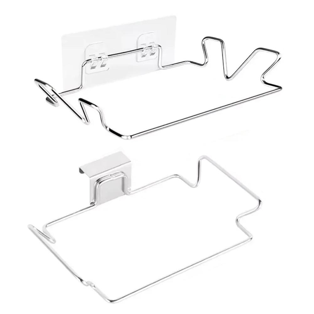 Multi-purpose Trash Bag Holder Stainless Steel Trash Bag Hanger Rust-resistant Material Easy Install Trash Bag Holder 19*14*6cm China Mainland