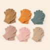 1 Paar Dehnbare Baby-Strickhandschuhe Bequemes Strickgewebe Weiche Thermische Winter-Handbekleidung Für Kinder 4+8T