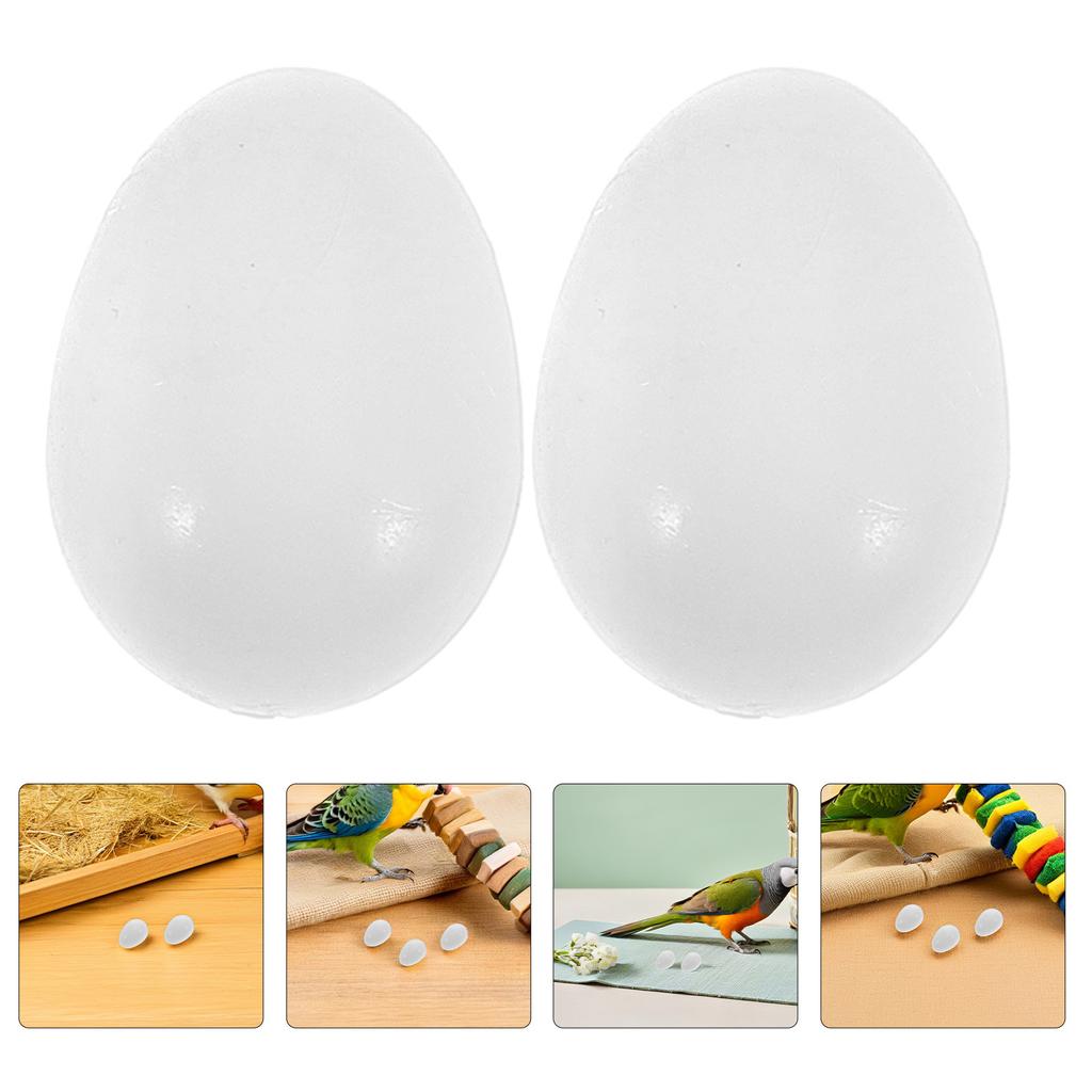 24Pcs Realistic Plastic Bird Eggs Artificial Nesting Decoys Clutch Control Deterring Egg Laying Aviary Breeding Supplies Parrot