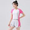 Outdoor Morning Run Fitness Short-Sleeve Top & Summer Sports Yoga Suit Set