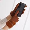 Guantes de Invierno para Mujer con Forro Polar Cálidos Cortavientos Resistentes al Frío Felpa para Conducir y Ciclismo