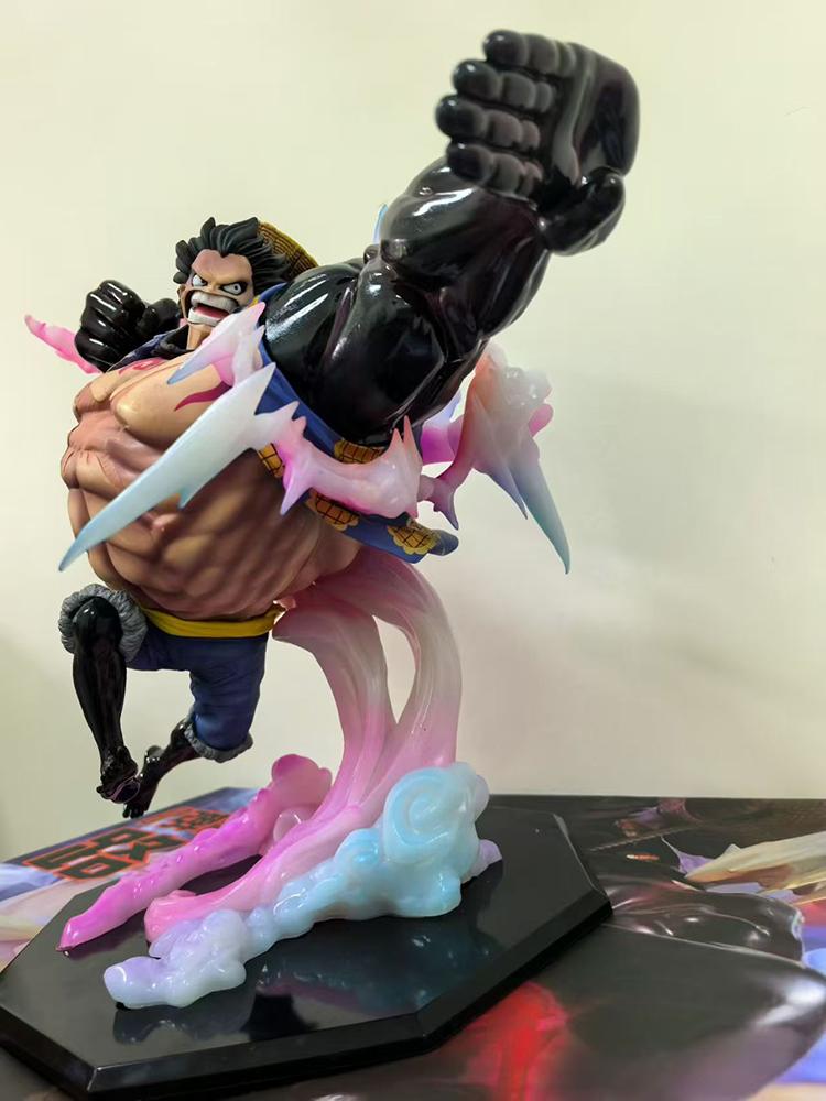 New Anime Periphery Solon Five Levels Nica Four Levels Bouncing Man Luffy Handmade Desktop Ornament Male Gift Toy