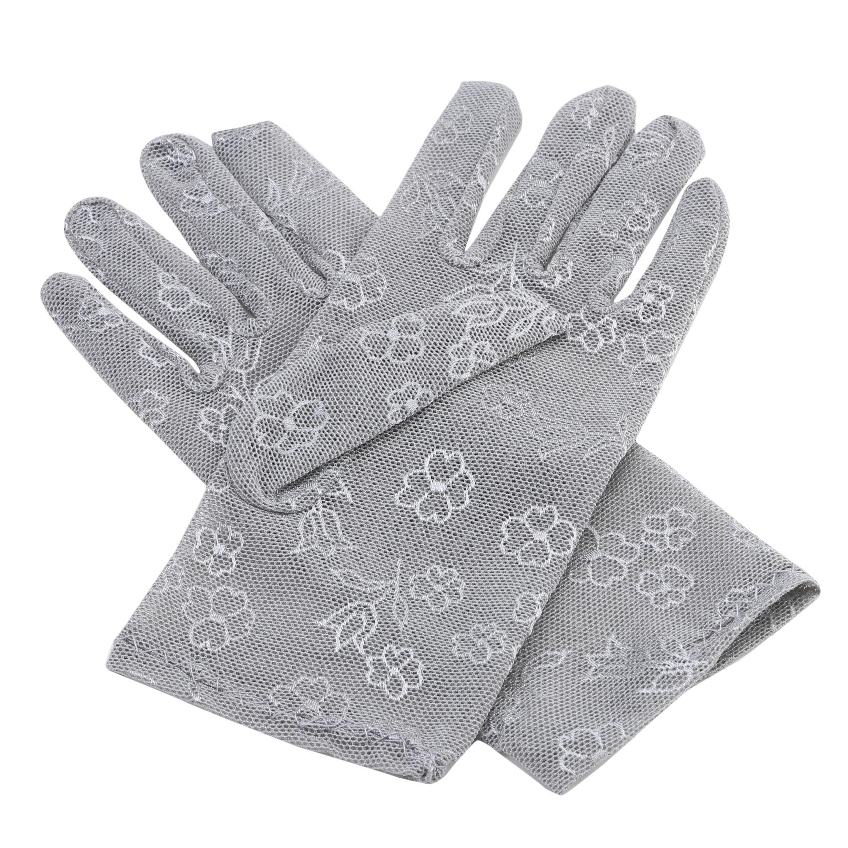 

Женские перчатки для защиты рук на открытом воздухе, жаккардовые велосипедные солнцезащитные кремы, короткие кружевные варежки one size