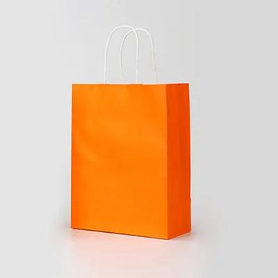 

20/50pcs DIY Multifunction soft color paper bag with handles Festival gift bag shopping bags kraft paper packing bag 15x21x8cm&20pcs оранжевый