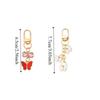 7PCS Ornaments Rhinestone Butterfly Keychain Pendant Key Ring Sweet Crystal Bow Key Chain  Bag Decor