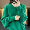 Autumn and Winter Knitted Sweaters Hoodies Women's Hooded Knitted Sweaters Loose and Warm V-neck Pullovers for Women