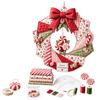 Einzigartiges Weihnachtsgeschenk für Lehrer, Weihnachts-Stoffkranz DIY-Set, Patchwork Anfängerfreundlich, Handgefertigte Bastelgirlande, Materialdekoration