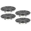 4PCS 13in Wheel Hub Cap Matte Black Snap On Long Lasting Use Replacement for SEAT Ibiza
