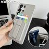 KEYSION Stoßfeste Handyhülle für Samsung Galaxy S23 S24 S25 Ultra 5G S24+Plus S25 FE Kartensteckplatz Haltertasche Ständer Rückabdeckung
