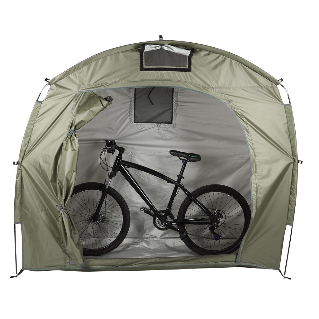 Waterproof Bike Bicycle Shed Tent Garden Storage Cover for Backyard Camping Hiking Outdoor Army Green