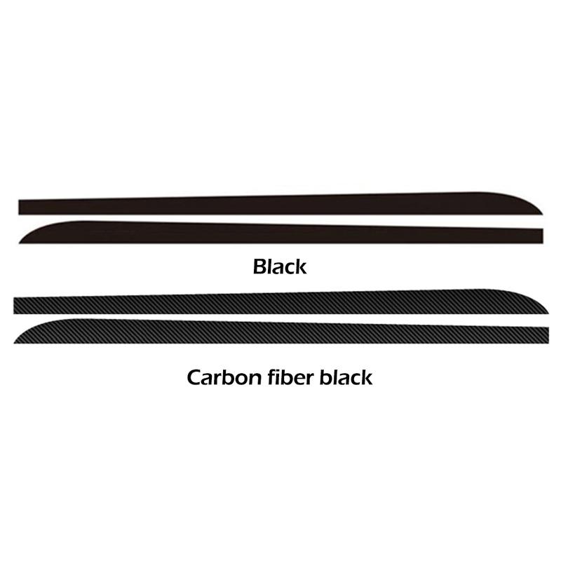 2pcs Car Side Skirt Sill Stripe Stickers Black/Carbon Fiber Black Transfer Glue Decals for BMW 1 3 4 5 6 Series F30 F35 F31