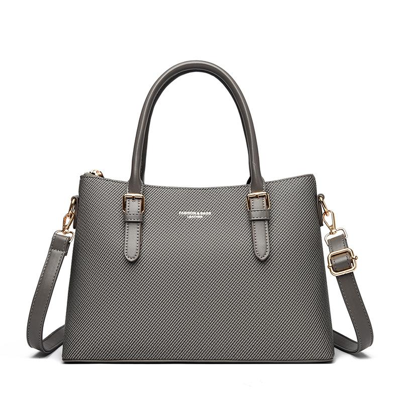 Handbag Fashion Contrasting Women's Bag Simple Large Capacity Commuting Tote Bag Temperament Middle-aged Mother Bag