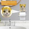 Cat Paper Towel Holder, Fun 3D Cat Paper Towel Holder, Bathroom Kitchen Decoration Wall-mounted Toilet Paper Storage Rack