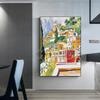 Italian Amalfi Coast Cityscape Poster Positano Watercolor Coastal Landscape Prints Canvas Painting Wall Art Home Room Decoration