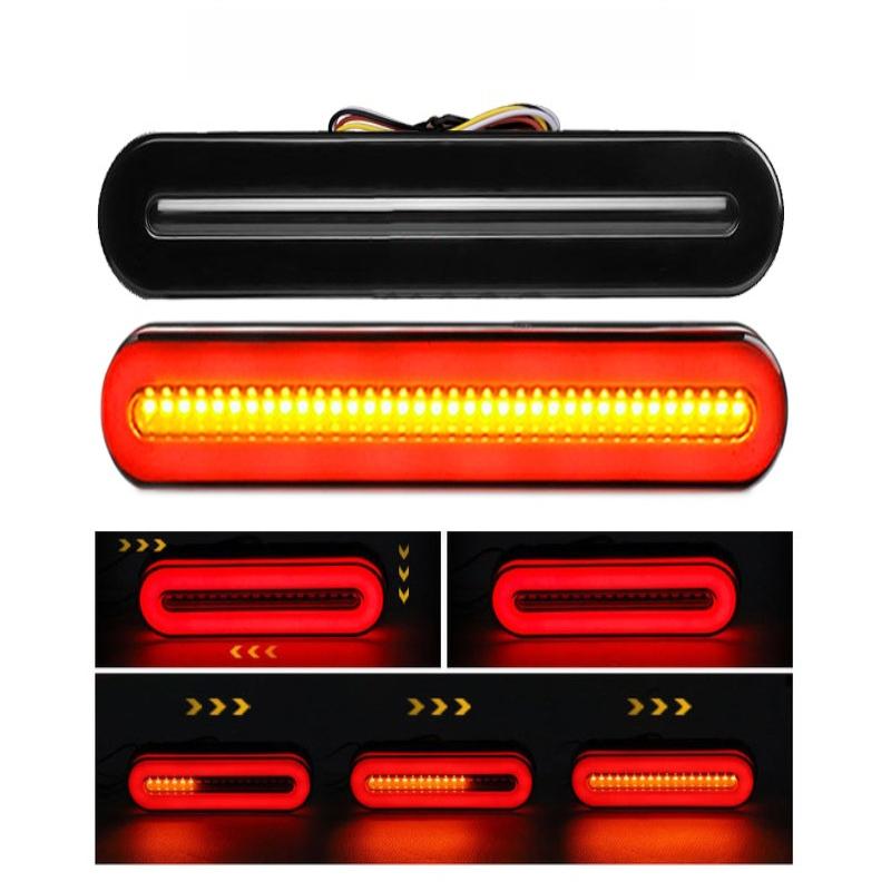 2Pcs Led 12V 24V Car Taillights Truck Turn Signal Lamp 3 In 1 Led Tail Brake Light Trailer Light Atv Rear Stop Flash Lamp