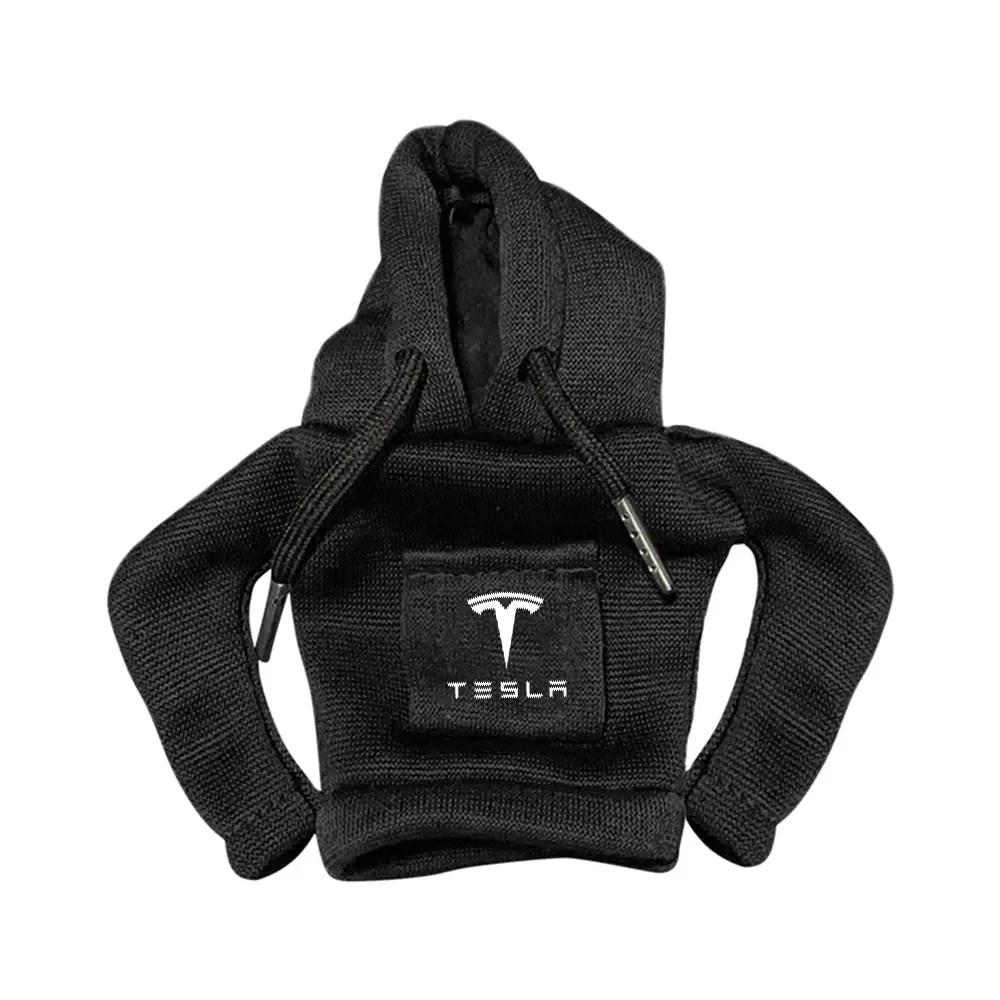 

Автомобильная наклейка 2025 Новый худи Tesla Чехол на рычаг переключения передач автомобиля Свитшот с рычагом переключения Переключатель передач Худи Набалдашник переключения передач Свитер Декорати