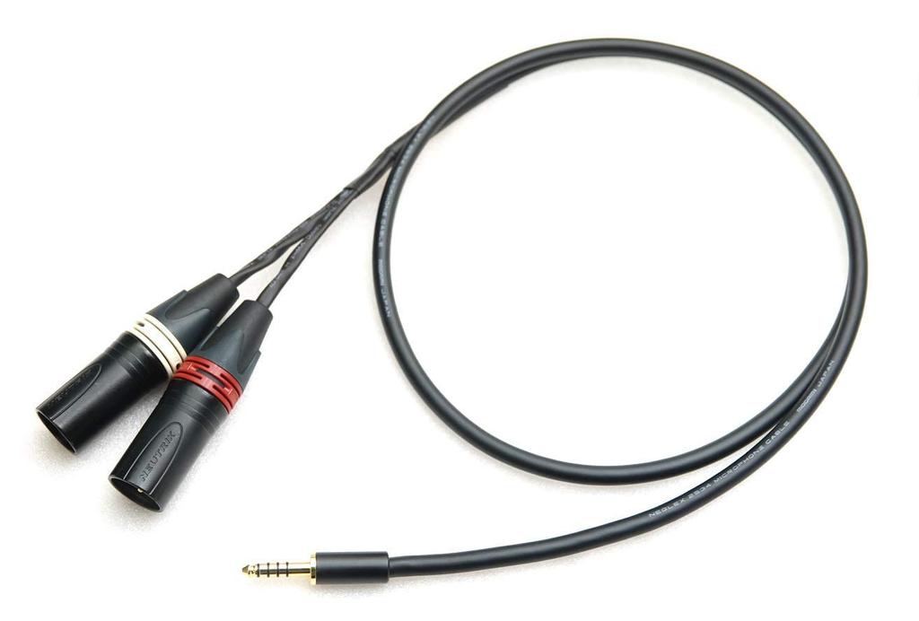 MOGAMI 2534 Y-Cable (4.4mm 5-Pole Male to 2 XLR Males) (2m)